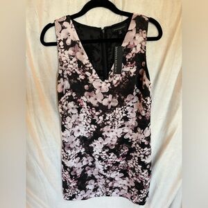NWT Banana Republic pink and black floral dress
